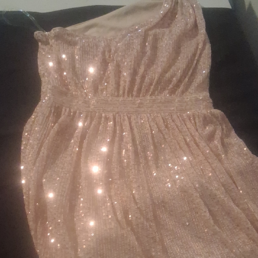 Missord Shimmering One-Shoulder Sequin Maxi Gown - Size S - Picture 3 of 9